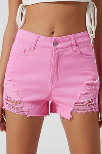 Thumbnail for Distressed Denim Shorts