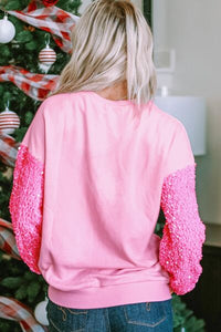 Thumbnail for LOVE Sequin Dropped Shoulder Sweatshirt