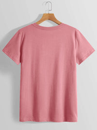 Thumbnail for Graphic Round Neck Short Sleeve T-Shirt