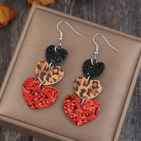 Thumbnail for Heart Leather Drop Earrings