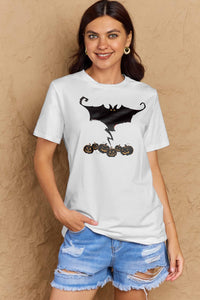 Thumbnail for Simply Love Full Size Bat & Pumpkin Graphic Cotton T-Shirt