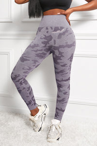 Thumbnail for Camo Print Seamless High Waist Yoga Leggings