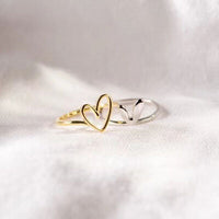 Thumbnail for Heart Shape Irregular 925 Sterling Silver Ring