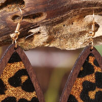 Thumbnail for Sequin Wood Teardrop Earrings