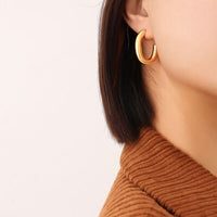 Thumbnail for Titanium Steel Gold-Plated Earrings