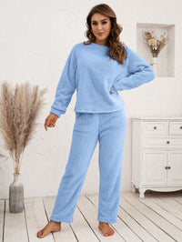 Thumbnail for Teddy Long Sleeve Top and Pants Lounge Set