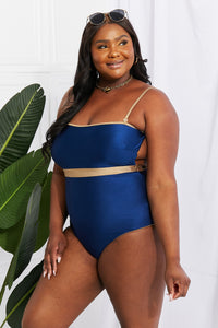 Thumbnail for Marina West Swim Wave Break Contrast Trim One-Piece