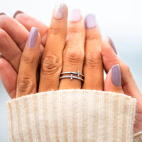 Thumbnail for 925 Sterling Silver Double Cross Ring