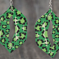 Thumbnail for Leopard Lip Shape Leather Earrings