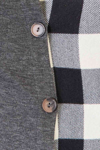 Thumbnail for Heimish Solid Plaid Contrast Shacket