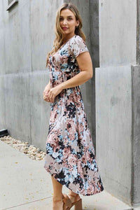 Thumbnail for Heimish Give Me Roses Full Size Floral Maxi Wrap Dress