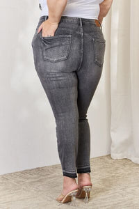 Thumbnail for Judy Blue Full Size High Waist Tummy Control Release Hem Skinny Jeans