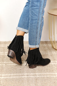 Thumbnail for Legend Women's Fringe Cowboy Western Ankle Boots