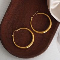 Thumbnail for 18K Gold-Plated Hoop Earrings