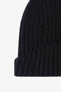 Thumbnail for Distressed Rib-Knit Beanie