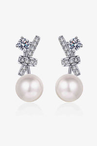 Thumbnail for Pearl Moissanite Stud Earrings