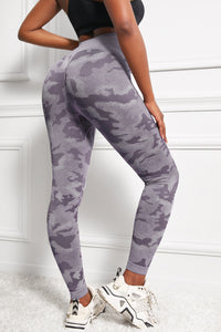 Thumbnail for Camo Print Seamless High Waist Yoga Leggings