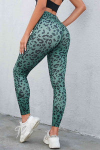 Thumbnail for Leopard Print Wide Waistband Leggings