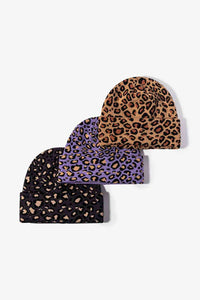 Thumbnail for Leopard Pattern Cuffed Beanie