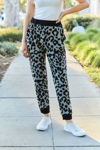 Thumbnail for Celeste Design Full Size Leopard Contrast Sweatpants