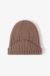 Thumbnail for Distressed Rib-Knit Beanie