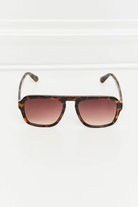 Thumbnail for Tortoiseshell Square Polycarbonate Frame Sunglasses