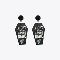 Thumbnail for Coffin Shape Wooden Dangle Earrings