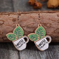 Thumbnail for Wooden Alloy Dangle Earrings