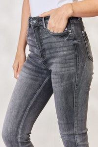 Thumbnail for Judy Blue Full Size High Waist Tummy Control Release Hem Skinny Jeans