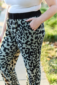 Thumbnail for Celeste Design Full Size Leopard Contrast Sweatpants