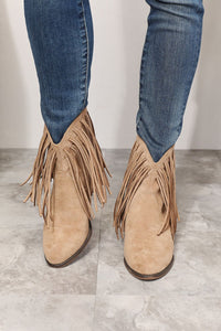 Thumbnail for Legend Women's Fringe Cowboy Western Ankle Boots