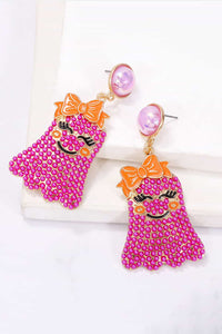 Thumbnail for Smiling Ghost Shape Synthetic Pearl Earrings