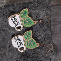 Thumbnail for Wooden Alloy Dangle Earrings