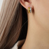 Thumbnail for 18K Gold-Plated C-Hoop Earrings