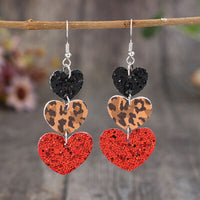 Thumbnail for Heart Leather Drop Earrings