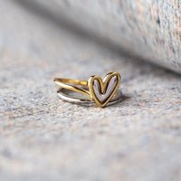 Thumbnail for Heart Shape Irregular 925 Sterling Silver Ring