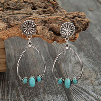 Thumbnail for Artificial Turquoise Teardrop Earrings