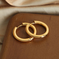 Thumbnail for 18K Gold-Plated Huggie Earrings