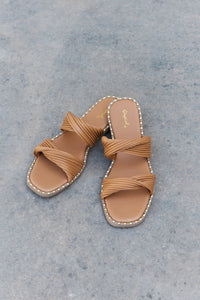 Thumbnail for Qupid Summertime Fine Double Strap Twist Sandals