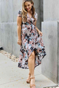 Thumbnail for Heimish Give Me Roses Full Size Floral Maxi Wrap Dress