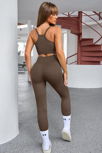 Thumbnail for Tank Cropped Active Top and Pants Set