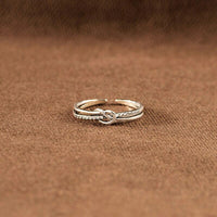 Thumbnail for 925 Sterling Silver Double-Layered Knot Ring