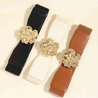 Thumbnail for Flower Alloy Buckle Elastic Belt