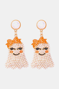 Thumbnail for Smiling Ghost Shape Synthetic Pearl Earrings