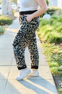 Thumbnail for Celeste Design Full Size Leopard Contrast Sweatpants