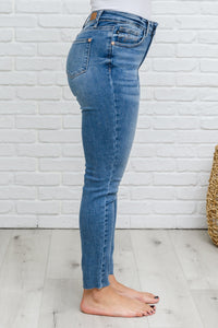 Thumbnail for Becca Hi-Waisted Embroidered Pocket Relaxed Jeans