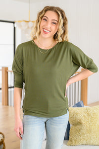 Thumbnail for A Day Together Long Sleeve Top in Olive