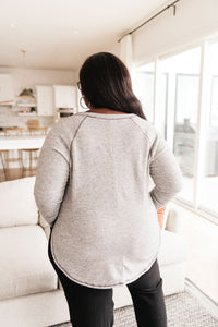 Thumbnail for Cream Comfort Top In Heather Gray