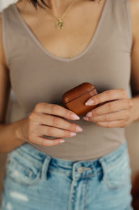 Thumbnail for Genuine Leather Airpod Pro Protective Case in Brown