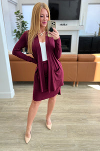 Thumbnail for Self-Tie Tulip Hem Skirt in Dark Burgundy